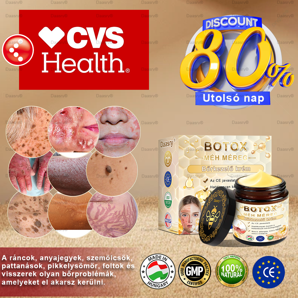 Bőrgyógyász ajánlása ✨ Daasry® Méhméreg Bőr Helyreállító Krém 🔥 Amerikai fejlesztés, magyarországi gyártás és szállítás